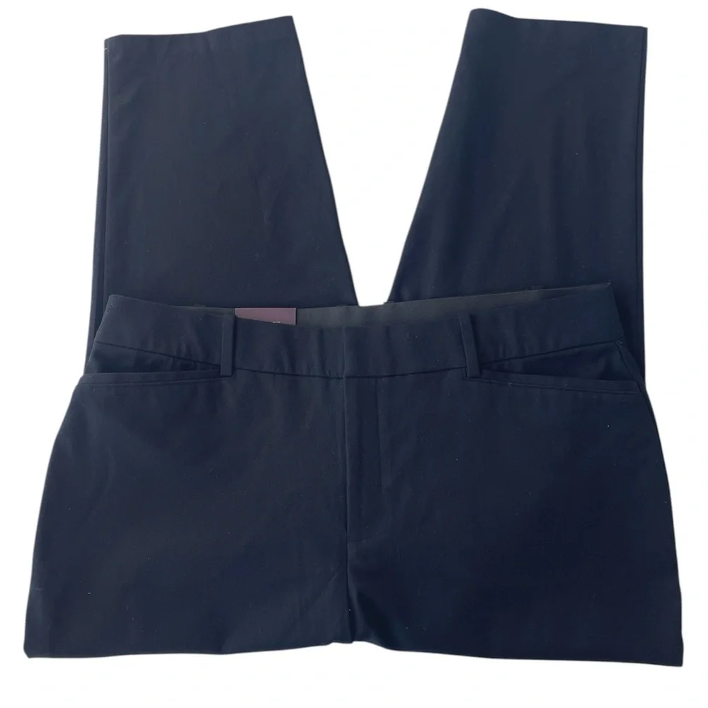 Ava & Viv Black Ankle Pants High Rise Fitted Hip Comfort Waist Woman 18 NWT